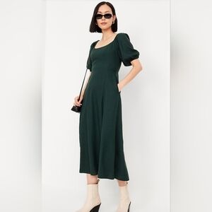 Old Navy Fit and Flare Crepe Midi Dress in Mauve NWT